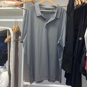 Patterned gray dress collared shirt